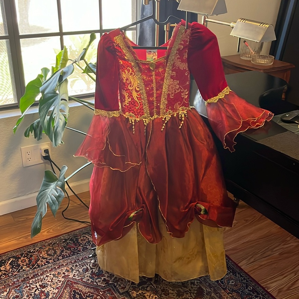 Disney Store Exclusive Christmas Belle Dress Costume
